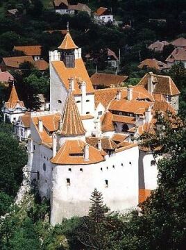 Vue aerienne du Chateau de Dracula Roumanie